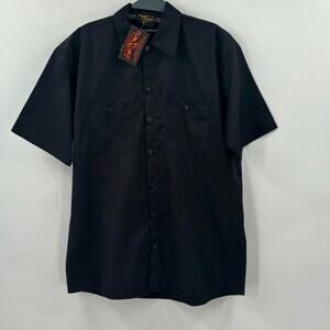 NWT Milwaukee leather black cotton heavy duty garage shirt